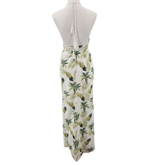 Promesa Womens L Pineapple Halter Maxi Dress - Picture 4 of 14